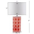 thumbnail image 5 of SAFAVIEH Quatrefoil 27 in. Ceramic Table Lamp with Off-White Cotton Shade, Set of 2, 5 of 6
