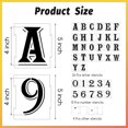 thumbnail image 2 of 40 Pieces Letter and Number Spray Paint Stencil 4 Inch Curb Stencil Kit Plastic Interlocking Stencils Reusable Alphabet Number Templates with 2 Rolls Masking Tapes for DIY Sign Address Painting, 2 of 7