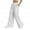 White, variant on Pimfylm Wide Leg Pants for Women Dressy Work Business Casual Elastic High Waisted Trousers Ribbed Lounge Palazzo Pants Khaki, M