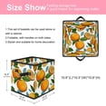 thumbnail image 2 of RATGDN Collapsible Fabric Cube Storage Bin with Double Handles for Living Room Bedroom Office Black - Orange Juice Fruit, 2 of 7