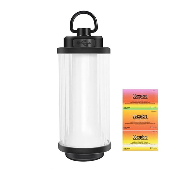 Escalada Linterna portátil retro al aire libre 38-KT lámpara de camping luz de tienda de campaña de emergencia (negro)