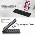 thumbnail image 4 of RONY Foldable Wireless Bluetooth Keyboard: Portable Folding Travel Keyboard for iPhone iPad Mac Android Windows iOS (Black), 4 of 12