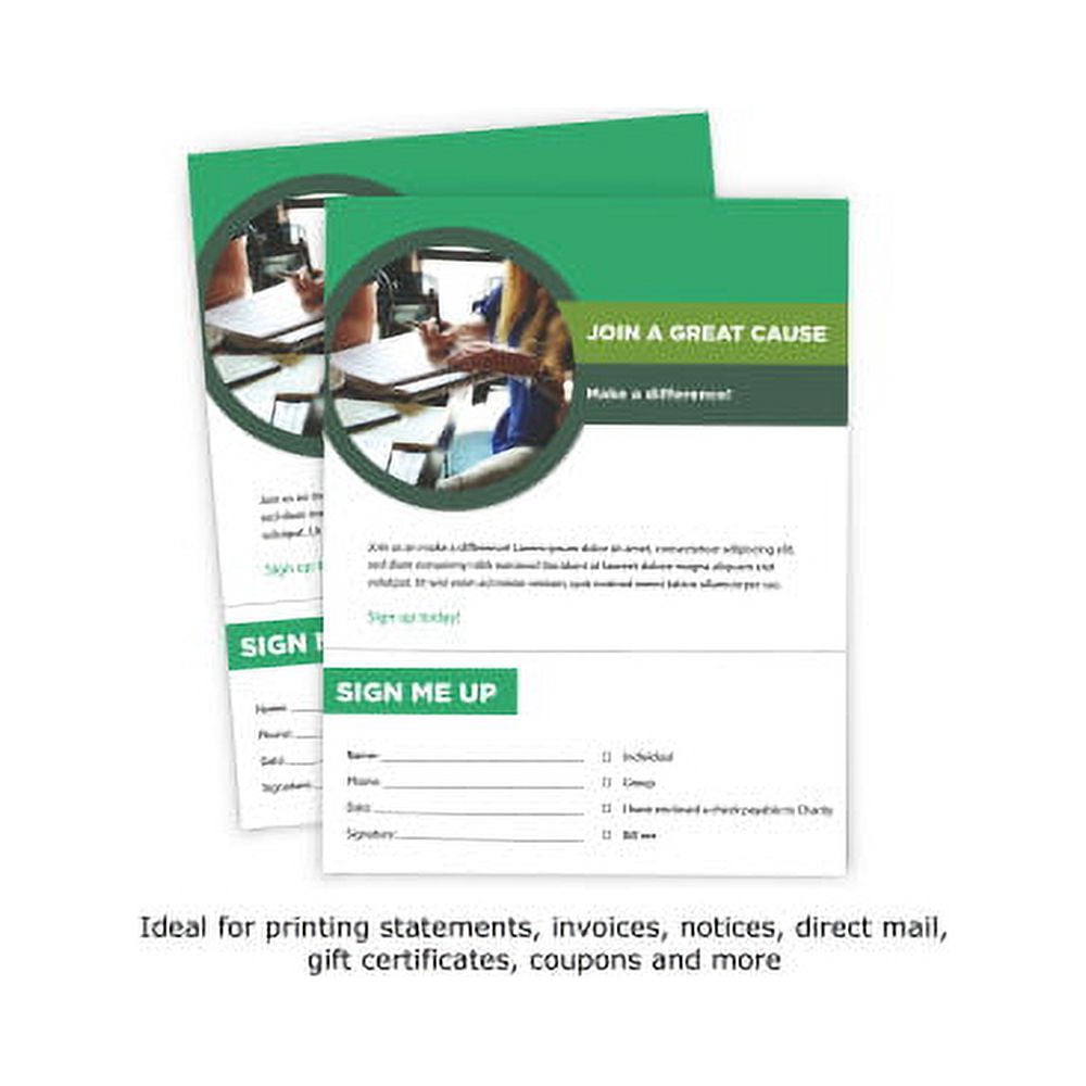 PrintWorks Professional Perforated Paper 8.5 x 11 inches 500 Sheets per Ream, White (04124)