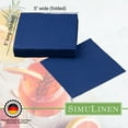 thumbnail image 3 of SimuLinen Cocktail and Party Napkins Beverage Napkins - BLUE - 25 Beverage Napkins, 3 of 6