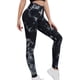 thumbnail image 1 of Pantalones de yoga sin costuras para mujer con estampado tie dye: cintura alta, efecto lifting en los glúteos, cierre con lazo, leggings opacos para hacer ejercicio, versátiles para fitness/pilates, 1 of 4