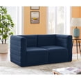 thumbnail image 3 of Meridian Furniture Quincy Navy Velvet Modular Sofa, 3 of 27