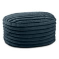 thumbnail image 3 of Jaxx Paran Pouf Ottoman, Large, Faux Fur, Modern Accent, Midnight Blue, 3 of 6