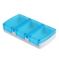 thumbnail image 6 of Unique Bargains 1 Pc 3 Grids Single Row Pill Case Durable for Travel Blue, 6 of 6