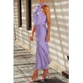 thumbnail image 5 of PRETTYGARDEN Women's Satin Dress Elegant Sleeveless Mock Neck Cocktail Party Maxi Dresses, 5 of 6
