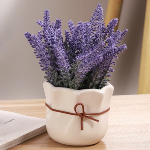 pstuiky Adornos románticos en macetas de estilo rural para el hogar sala de estar ramo de simulación de plástico bonsái plantas verdes manualidades decoración de mesa adornos.