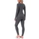 thumbnail image 3 of Conjuntos de ropa interior térmica para mujeres INSPIRE CHIC, camiseta de manga larga con leggings, pijama de capa base para el frío invierno, 2XL gris, 3 of 6
