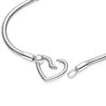thumbnail image 4 of BRAZALETE PLATA 925 TALLA 17 CADENA SERPIENTE CIERRE CORAZON 83713, 4 of 5
