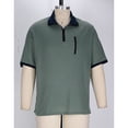 thumbnail image 4 of Tauxra T-Shirts de Base à Manches Courtes Unis pour Hommes Col Ras du Cou Hauts Décontractés Tricots de Dessous Lot de 2, 4 of 6