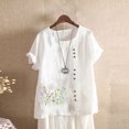 thumbnail image 4 of Camisetas de Manga Corta para Mujeres, Camiseta de Manga Corta Impresa Casual Hecha de 95% Poliéster 5% Spandex para Todas las Estaciones, Camisetas de Manga Corta para Mujeres, 4 of 5