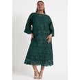 thumbnail image 4 of June & Vie Women's Plus Size Bell-Sleeve Lace Midi Dress, 4 of 4