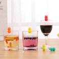 thumbnail image 2 of Juego de 6 marcadores de silicona para vasos de vino y cerveza con forma de piña, 2 of 4