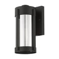 thumbnail image 4 of 22380-04-Livex Lighting-Sheridan - One Light Outdoor Wall Lantern Black/Brushed Nickel Finish with, 4 of 9