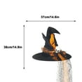 thumbnail image 3 of Darzheoy Halloween Witch Hats for Women, Sharp Pointed Lace Veils Witch Hats, Halloween Accessories Party Decoration Props, 3 of 5