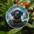 thumbnail image 4 of Black Lab In Sleigh Glass Ornament Appreciation Gift for Xmas Friend Bestie Nurse Teacher Mentor Boss Coworker Dog Lover Gifts Round Glass Hanging Ornament, 4 of 8