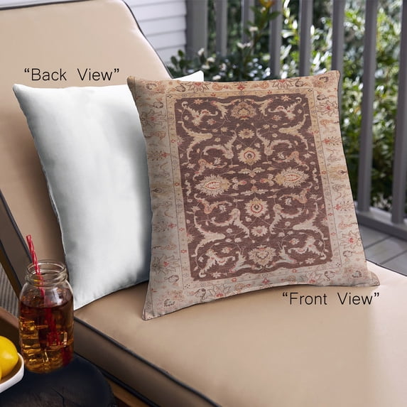 Ahgly Company Outdoor Square Mid-Century Modern Throw Pillow, 18 inch by 18 inch