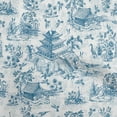 thumbnail image 1 of oneOone Cotton Poplin Medium Blue Fabric Asian Japanese Pattern Craft Projects Decor Fabric Printed By The Yard 42 Inch Wide, 1 of 4