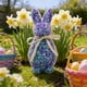 thumbnail image 1 of Decoraciones de Pascua, adornos de Pascua, regalos de Pascua, decoraciones de conejo de Pascua con lentejuelas y decoraciones de exterior con temática de conejo de Pascua para decoración de jardín y f, 1 of 6