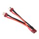 thumbnail image 1 of T Plug Lipo RC Battery Pack Parallel Adapter Connector 1 Female to 2 Male 14AWG Cable, 1 of 4