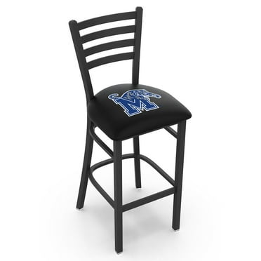 L004 - 30" Black Wrinkle Memphis Stationary Bar Stool with Ladder Style Back by Holland Bar Stool Co.