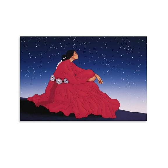 Paintings Art R.C. Gorman Poster Canvas Art Poster and Wall Art Picture Print Modern Family bedroom Decor Posters 12x18inch(30x45cm)