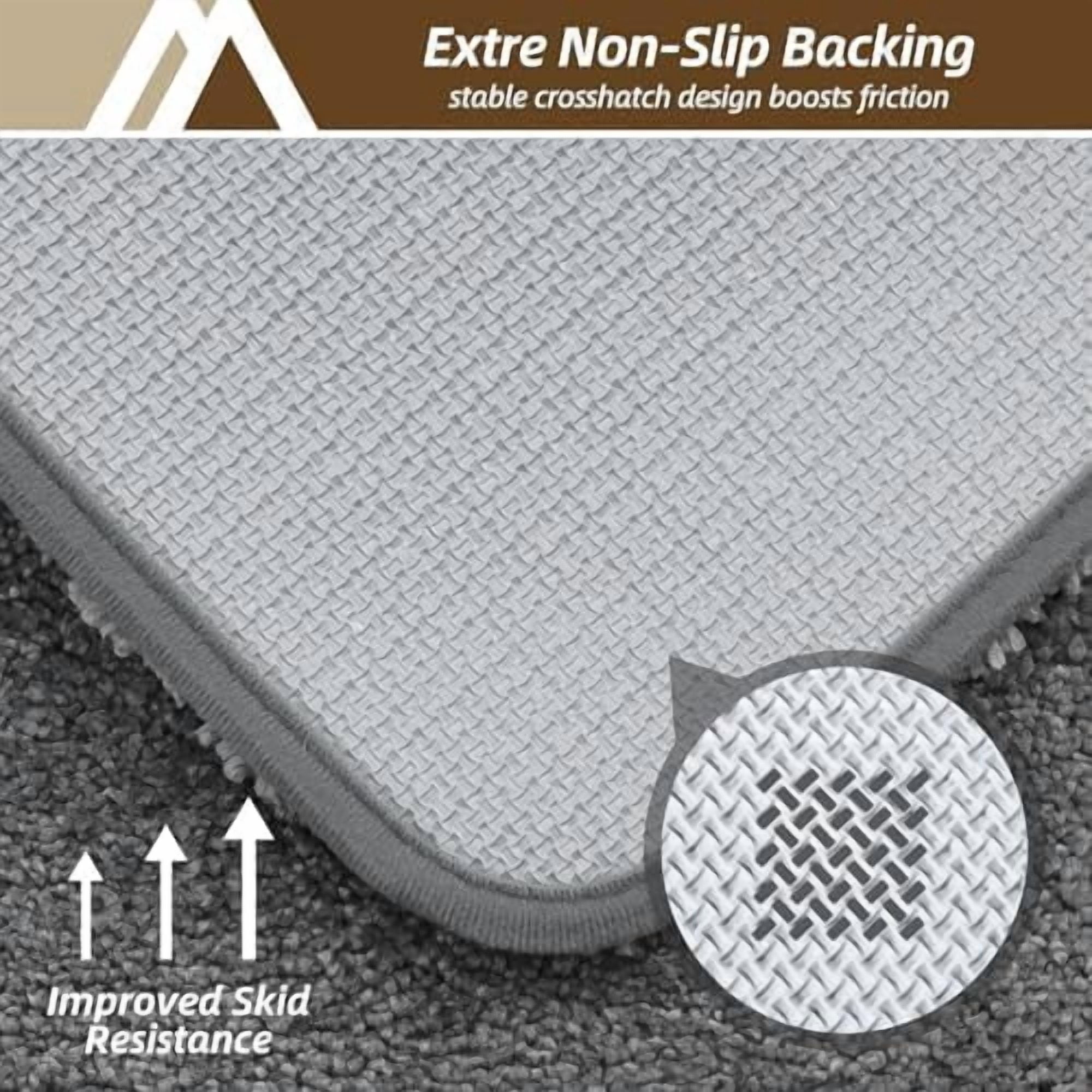 Extra Thick Bath Rugs for Bathroom - Anti-Slip Bath Mats Soft Plush Yarn Shaggy 100% Strong Mirco Polyeste Mat Living Room Bedroom Mat Floor Water Absorbent(Dark Grey,16x24 - Inches)