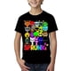 thumbnail image 1 of Camiseta SPRUNKI con estampado 3D de personajes de dibujos animados para niño - Manga corta de secado rápido, cuello redondo - Tejido de punto de algodón informal con,Black,5-6Y, 1 of 5