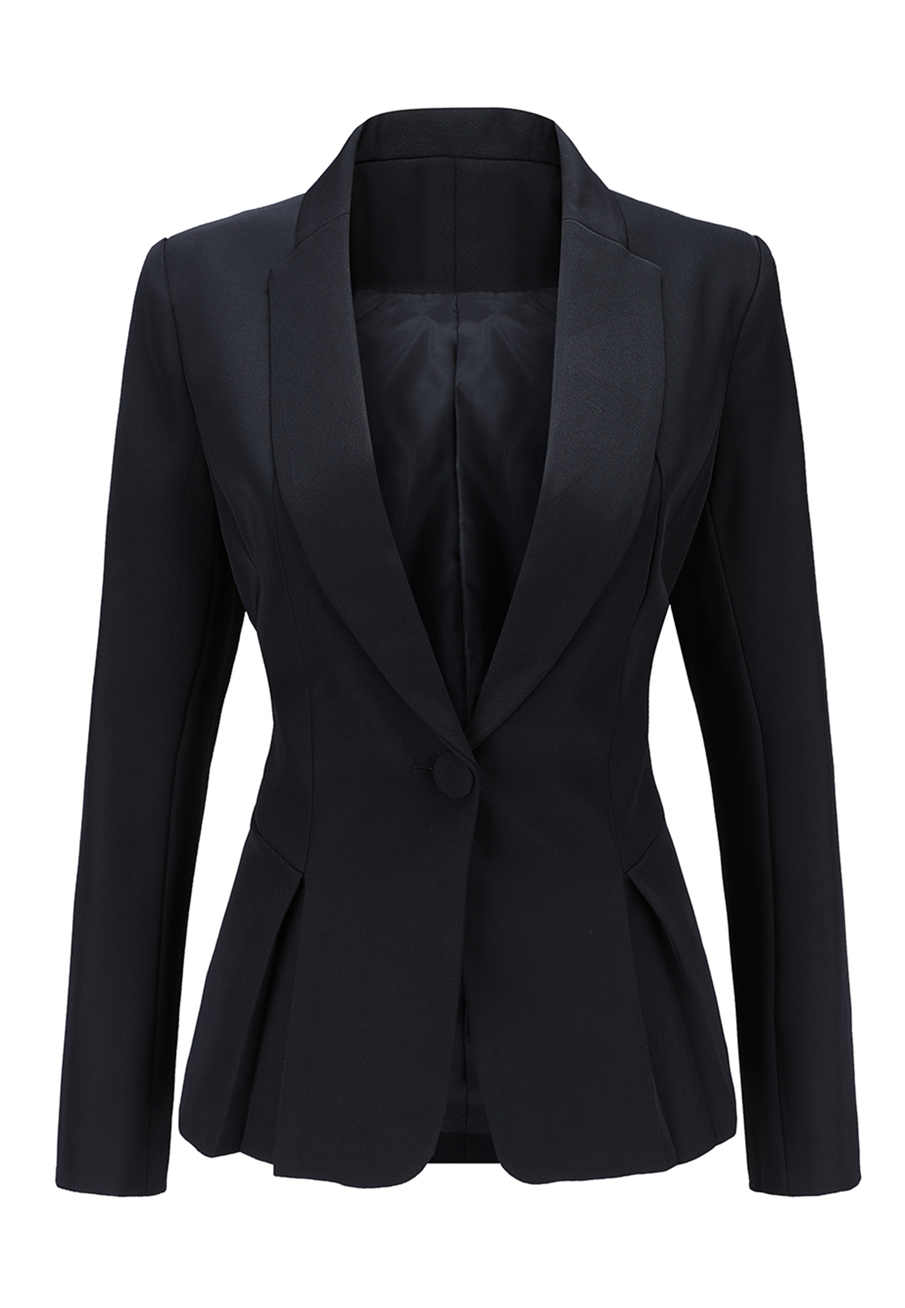 Women's Faux Wool Blazer With Elbow Patches