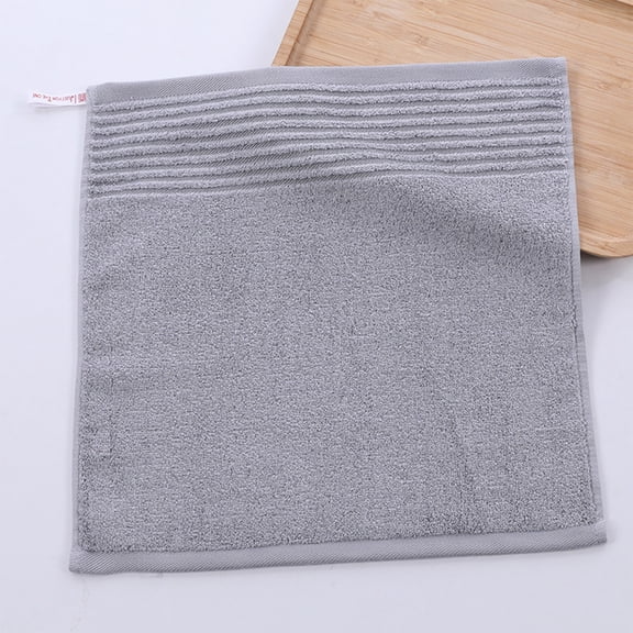 Vggrvlo Under 5 Cotton Wash Cloth Extra Absorbent and Soft Face Towel Machine Washable Washcloths Gray 14"X14"