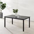 thumbnail image 3 of Pemberly Row Modern Metal Outdoor Dining Table in Matte Black, 3 of 9