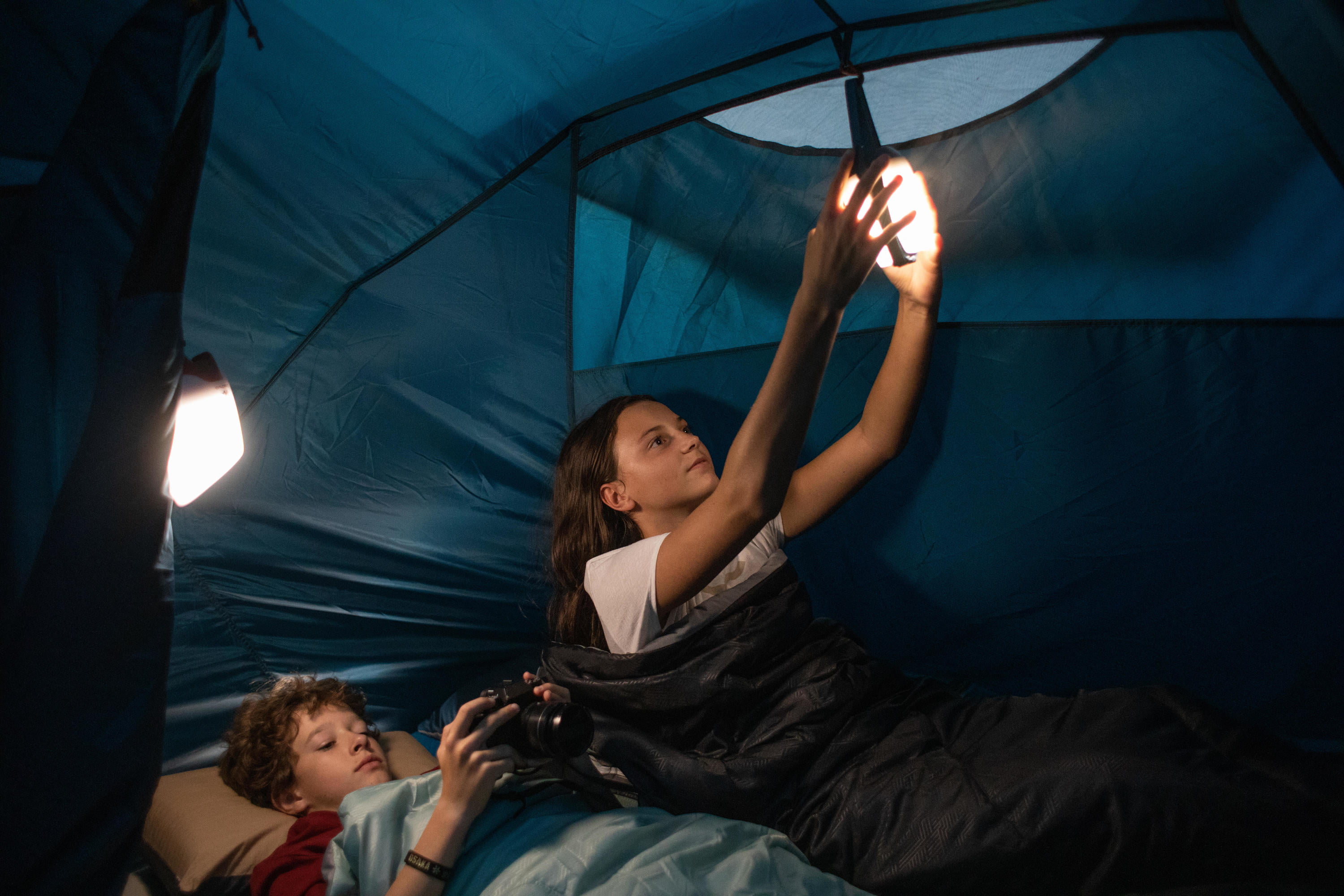 Quechua Arpenaz, 50° Camping Sleeping Bag in Blue