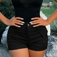 thumbnail image 3 of Yievot Plus Size Cargo Shorts for Women Half Elastic Waist Summer Outdoor Hiking Travel Casual Shorts with Multi Pockets, 3 of 5