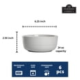 thumbnail image 2 of 10 Strawberry Street Double Line 6.25"/24 oz Round Cereal Bowl, Set of 6, White, 2 of 5