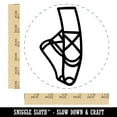thumbnail image 2 of Ballet Ballerina Slippers Self-Inking Rubber Stamp Ink Stamper - Blue Ink - Large 1-1/2 Inch, 2 of 7