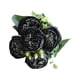 thumbnail image 5 of Ramo de rosas artificiales de imitación, elegantes rosas artificiales de 5 cabezas para interior Violeta negra, 5 of 9