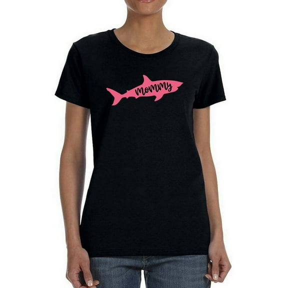 Shark Mommy Women T-Shirt, Female XX-Large