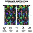 thumbnail image 2 of Blackout Kids Curtains,Rainbow Mushroom Neon Black Pattern Childrens Insulated Curtains Set Of 2,Bedroom Essentials,Toddler Room Decor 52"x84", 2 of 5