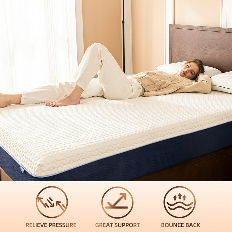 Gelsea Cooling Gel Memory Foam Mattress Made in USA Hybrid Mattress with Breathable Cover Bed in a Box Pressure Relieving CertiPUR US Certified 6