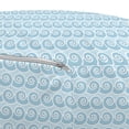 thumbnail image 3 of Nautical Pouf Cover with Zipper, Pattern of Repetitive Abstract Waves Symmetry Surf Swirls, Soft Decorative Fabric Unstuffed Case, 30" W X 17.3" L, Pale Blue Pale Sky Blue, by Ambesonne, 3 of 5