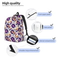 thumbnail image 3 of Disketp record rock Skull star Mochila de Lona Estampada, Mochila Escolar de Viaje Ligera para Estudiantes y Portátil-Small, 3 of 5