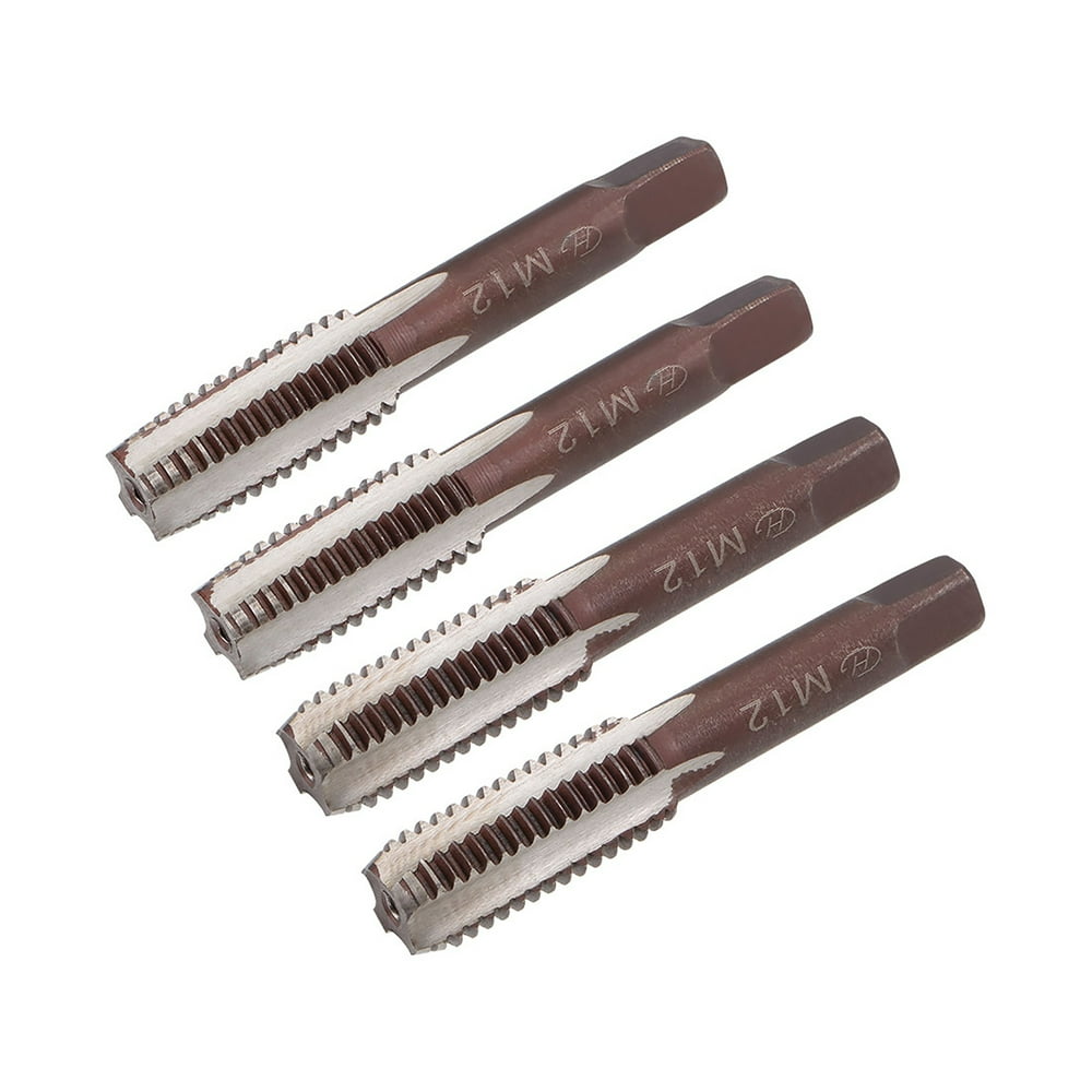 Metric Hand Tap M12 Thread 1.75 Pitch 4 Straight Flute H2 Alloy Tool
