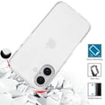 thumbnail image 4 of For iPhone 16 Phone Case Cover, Shockproof Case with Tempered Glass Screen Protector, by OneToughShield - Hibiscus Teal, 4 of 4