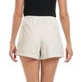 thumbnail image 6 of HDE Women's High Waisted Linen Blend 4" Inseam Drawstring Shorts Khaki Sand XS, 6 of 6