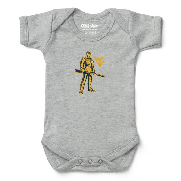 Infant Chad & Jake Heather Gray West Virginia Mountaineers  Bodysuit