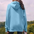 thumbnail image 6 of Womens Long Sleeve Pullover, Crewneck Sweatshirts for Women Fall Fashion Loose Fit Solid Color Thin Sweaters with Thumb Holes S-2XL, 6 of 8