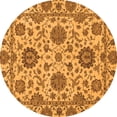 thumbnail image 1 of Ahgly Company Indoor Round Oriental Orange Traditional Area Rugs, 7' Round, 1 of 4